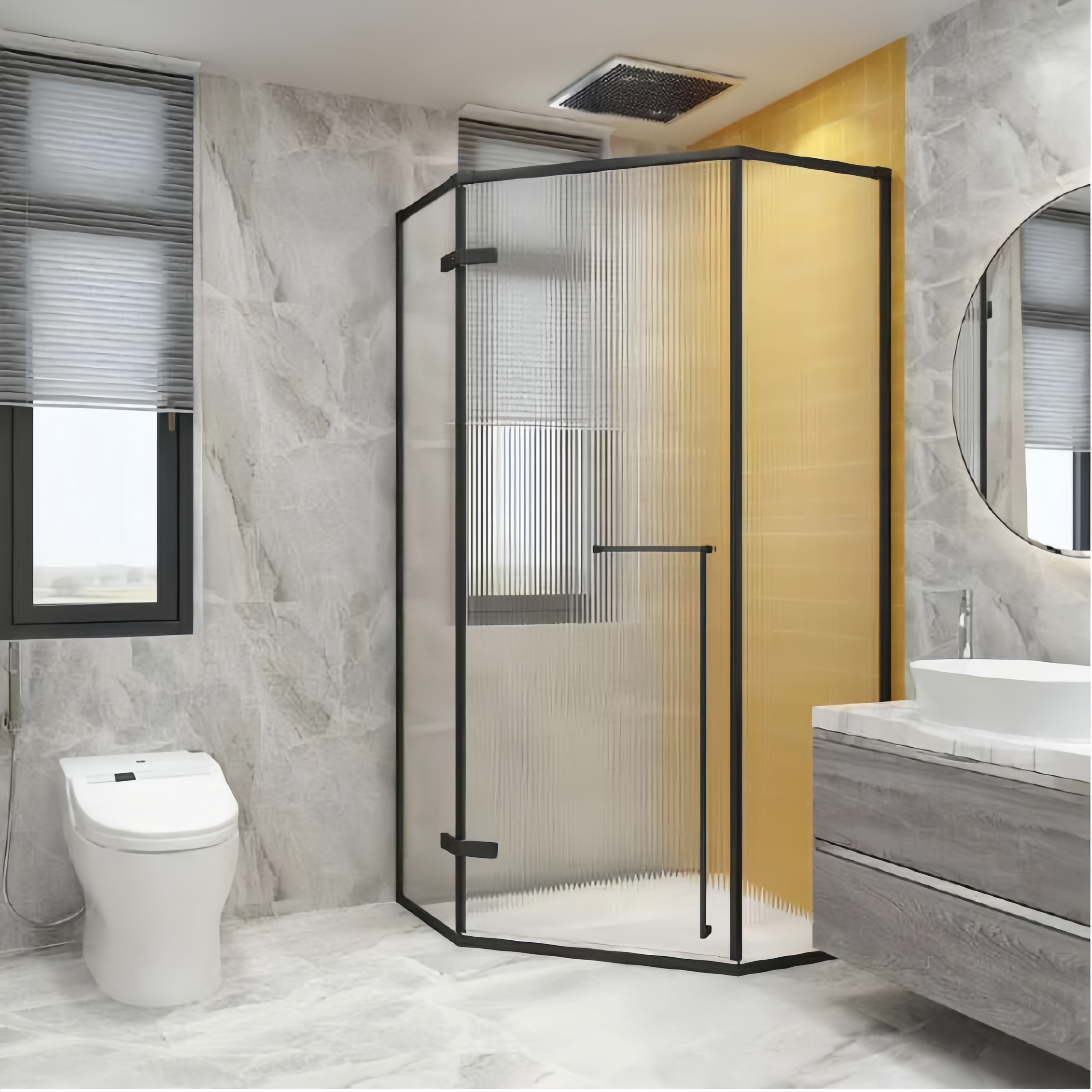 PHÒNG TẮM KÍNH CAO CẤP 135° CỬA MỞ - NHẬP KHẨU